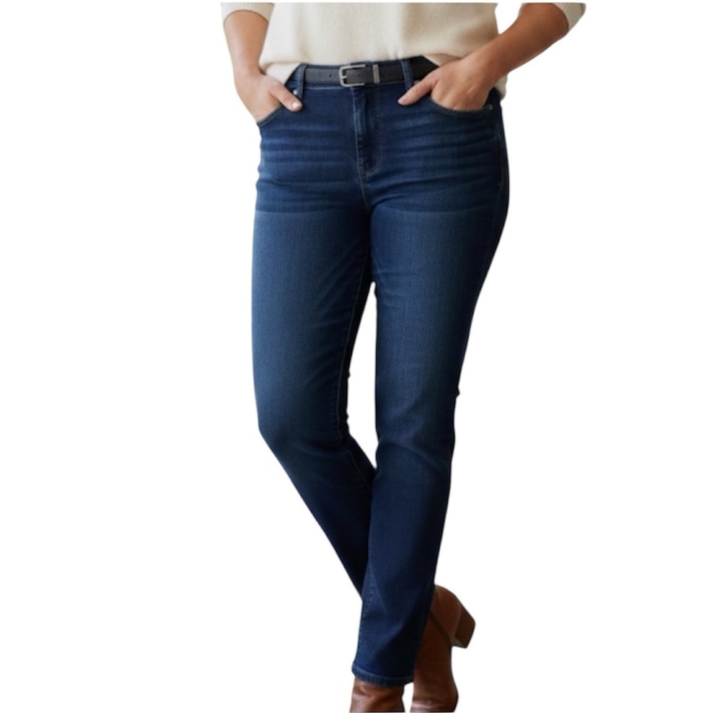 White House Black Market Dark Indigo Straight Leg Jeans aize 4S